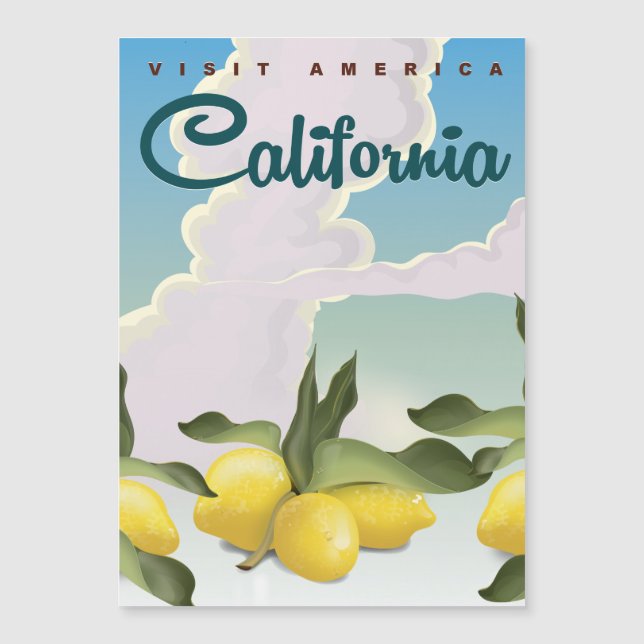 Kalifornien Citronor Vintage resetryck. (Framsida)