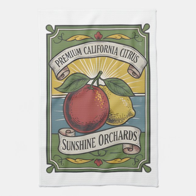 Kalifornien Citrus Kökshandduk (Vertikal)