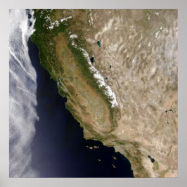 Kalifornien Cloudfree Satellite Poster