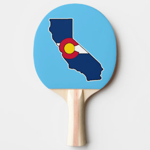 Kalifornien Colorado flagga ping pong paddle Pingisracket