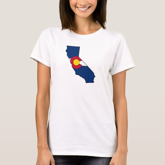 Kalifornien Colorado flagga Women's flowwtop shirt Tröja (Framsida)