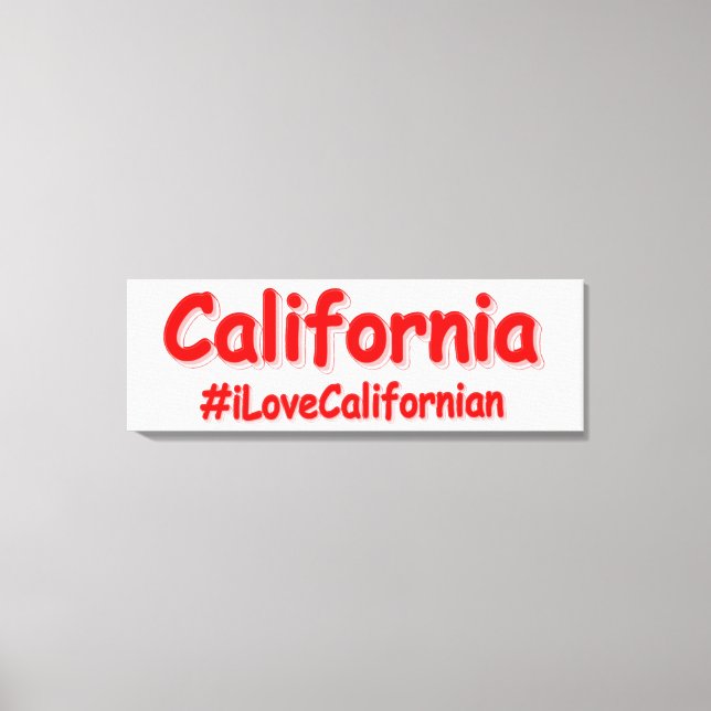 "Kalifornien" Cute Design. Köp nu Canvastryck (Framsida)