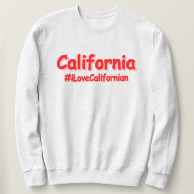 "Kalifornien" Cute Design. Köp nu Lång Ärmad Tröja (Design framsida)