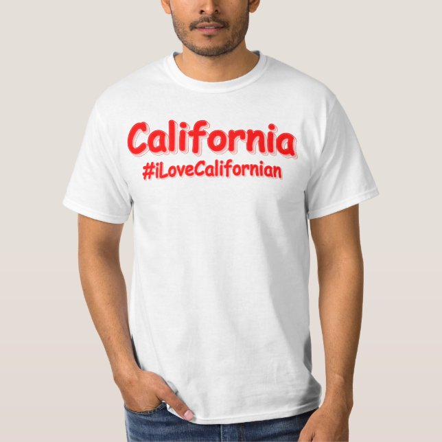 "Kalifornien" Cute Design. Köp nu T Shirt (Framsida)