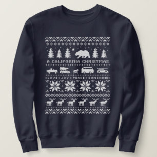 Kalifornien Cute Ugly jul-Helgdag Sweatshirt