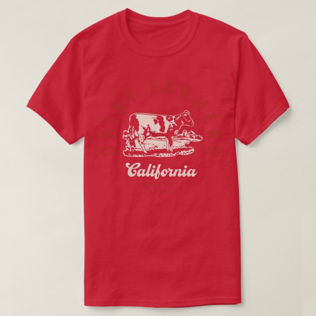 Kalifornien Dairy Farmers Mjölk Cows Dairy Farms T Shirt (Design framsida)