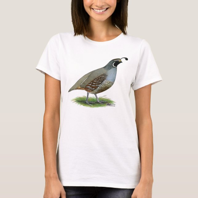 Kalifornien dalQuail Tee Shirt (Framsida)