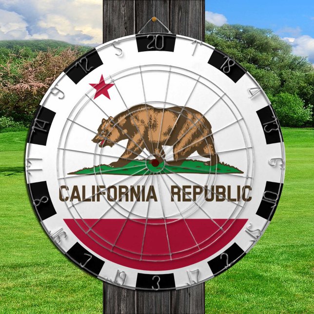 Kalifornien Dartboard USA och Kalifornien Flagga/s Darttavla (Skapare uppladdad)