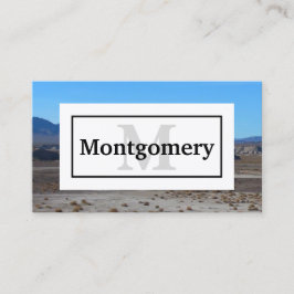 Kalifornien Desert Ligcape med Namn och Monogram Visitkort