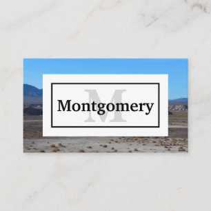 Kalifornien Desert Ligcape med Namn och Monogram Visitkort