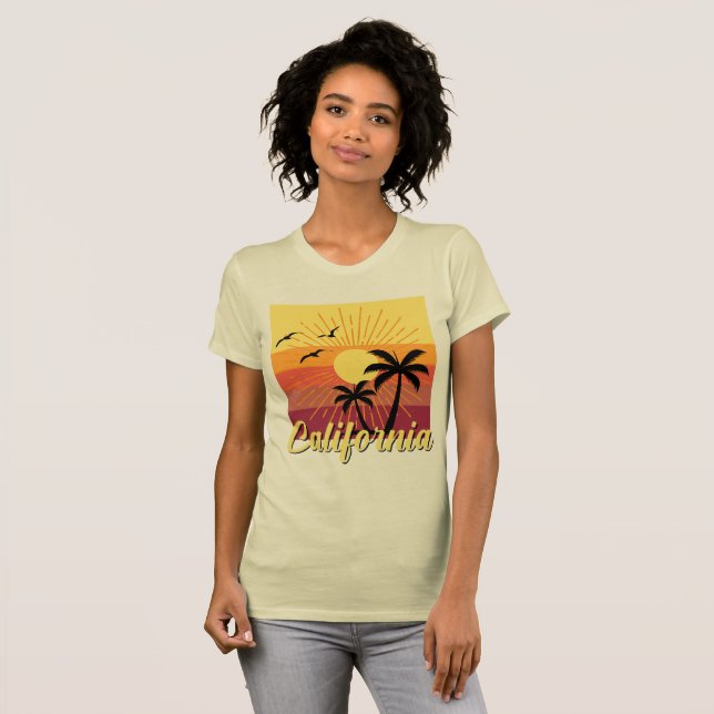 Kalifornien design - Bella+Canvas Slim Passar för  T Shirt (Hel framsida)