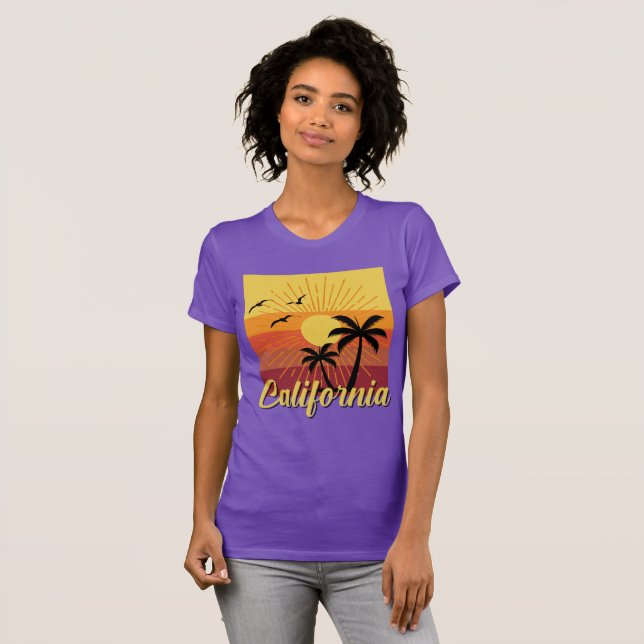 Kalifornien design - Bella+Canvas Slim Passar för  T Shirt (Hel framsida)