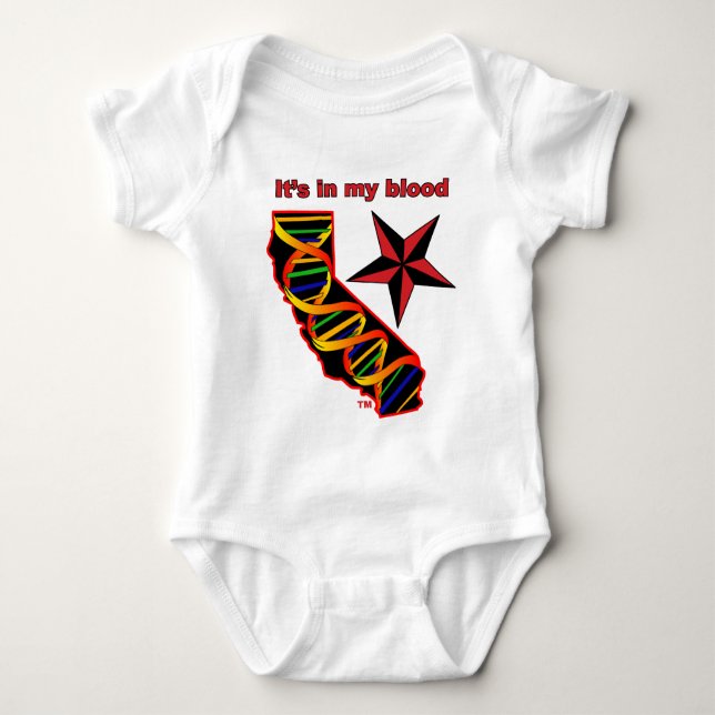 Kalifornien dna blood.png t shirt (Framsida)