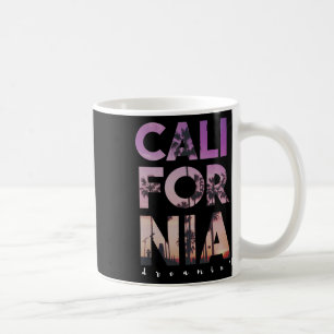 Kalifornien Drömmar Strand Palm Träd Sommar Lov Kaffemugg