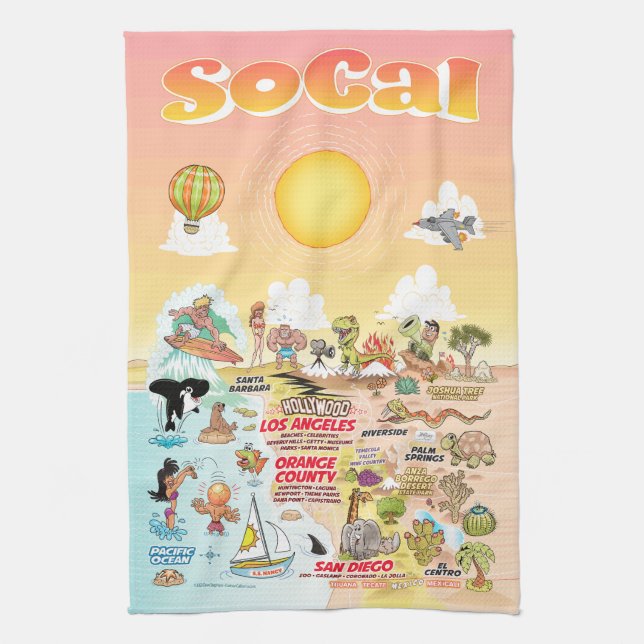 Kalifornien EInternal Summer Towel Kökshandduk (Vertikal)