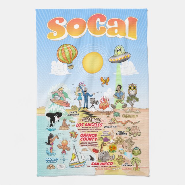 Kalifornien EInternal Summer Towel Kökshandduk (Vertikal)