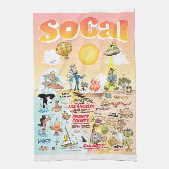 Kalifornien EInternal Summer Towel Kökshandduk (Vertikal)