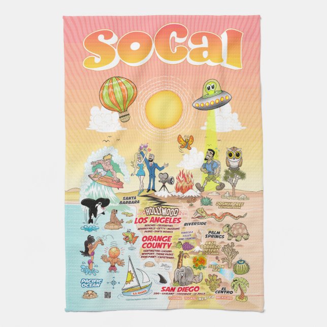 Kalifornien EInternal Summer Towel Kökshandduk (Vertikal)
