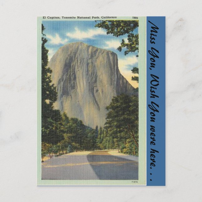 Kalifornien, El Capitan Vykort (Framsida)