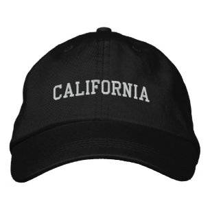 Kalifornien Embroied Justable Cap Black Broderad Keps