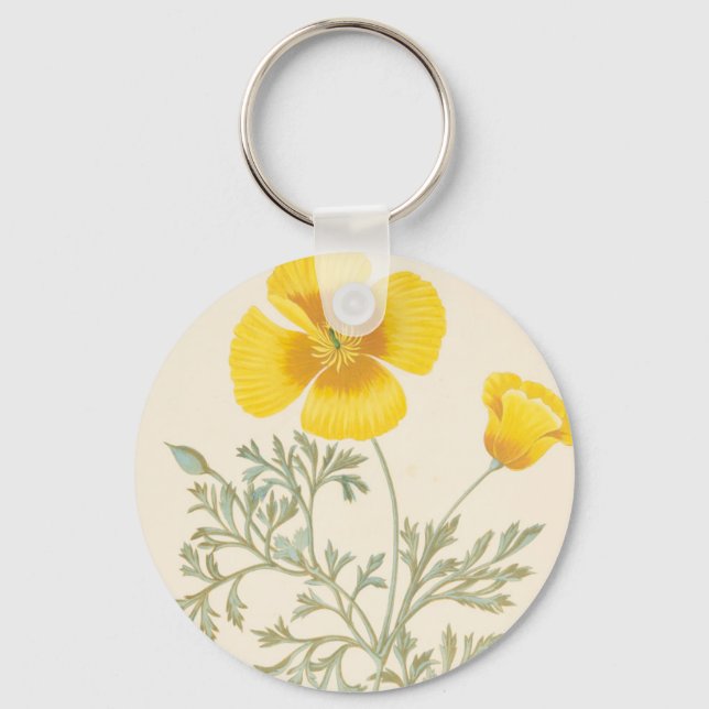 Kalifornien Eschscholtzia Nyckelring (Framsida)