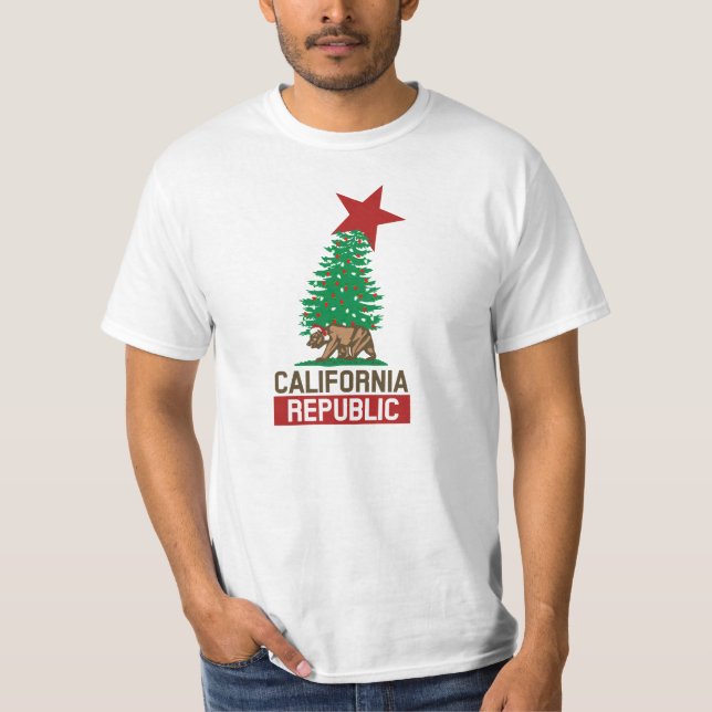 Kalifornien Firande för Helgdagarna T-shirt (Framsida)