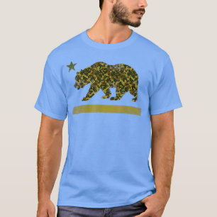 Kalifornien Flagga Camo LA Cali Bear Star Ca T Shirt