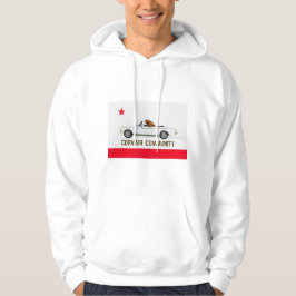 Kalifornien flagga Corvair konvertibel hoodie