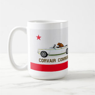 Kalifornien flagga Corvair konvertibel hoodie Kaffemugg