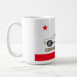 Kalifornien flagga Corvair konvertibel hoodie Kaffemugg