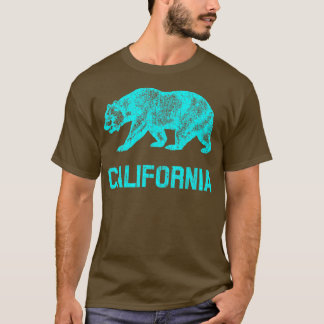 Kalifornien Flagga Distress Bear 1 T Shirt