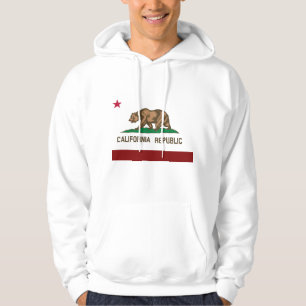 Kalifornien flagga hoodie