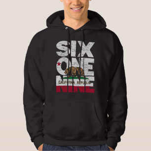 Kalifornien Flagga Hoodie - 619 Area Code