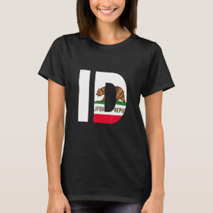 Kalifornien Flagga Idaho ID Boise Städer och T Shirt