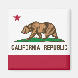 Kalifornien, flagga & Kalifornien, USA, helgdag/sp Magnet