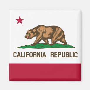 Kalifornien, flagga & Kalifornien, USA, helgdag/sp Magnet