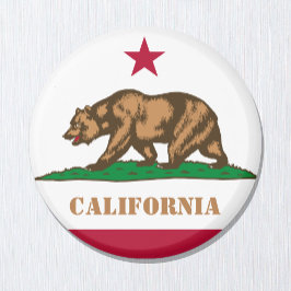 Kalifornien & flagga, Kalifornien, USA, helgdag/sp Magnet