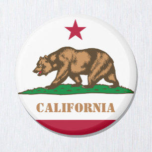 Kalifornien & flagga, Kalifornien, USA, helgdag/sp Magnet