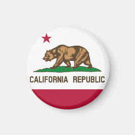 Kalifornien, flagga & Kalifornien, USA, helgdag/sp Magnet