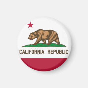 Kalifornien, flagga & Kalifornien, USA, helgdag/sp Magnet