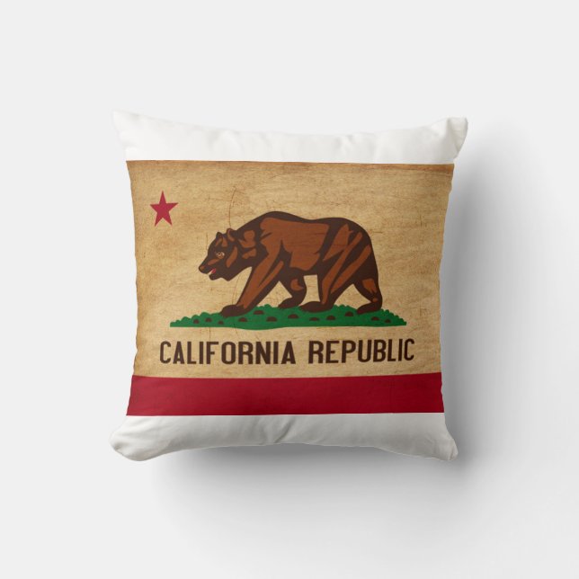 Kalifornien flagga kudde (Framsida)