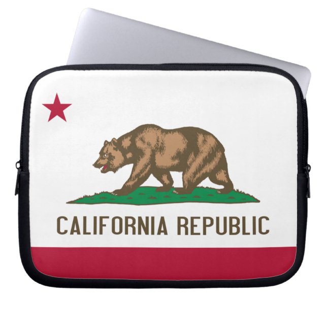 Kalifornien Flagga Laptop Fodral (Framsidan)