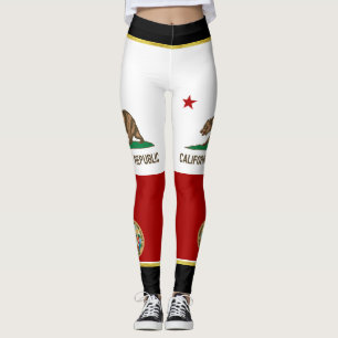 Kalifornien flagga leggings