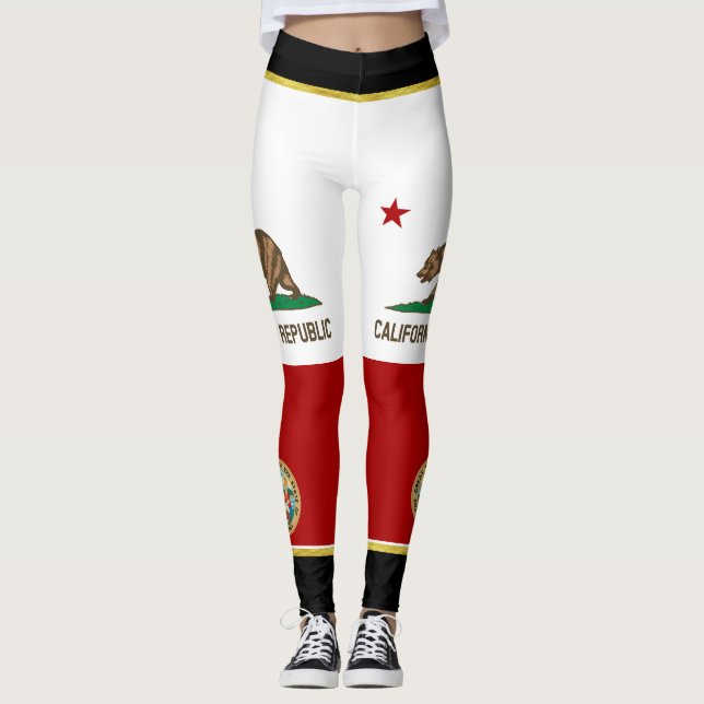 Kalifornien flagga leggings (Framsida)