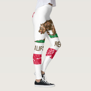Kalifornien Flagga Leggings