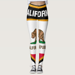 Kalifornien flagga leggings