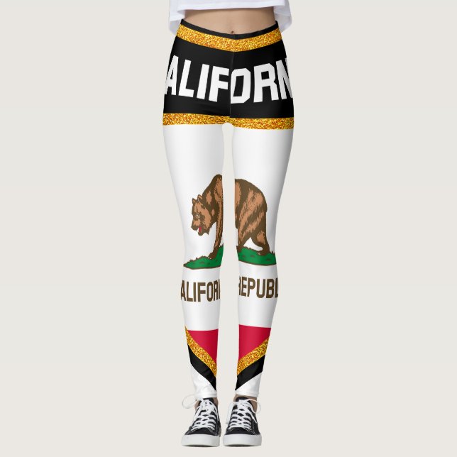 Kalifornien flagga leggings (Framsida)