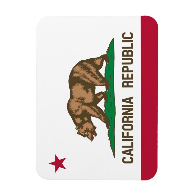 Kalifornien flagga magnet (Vertikal)