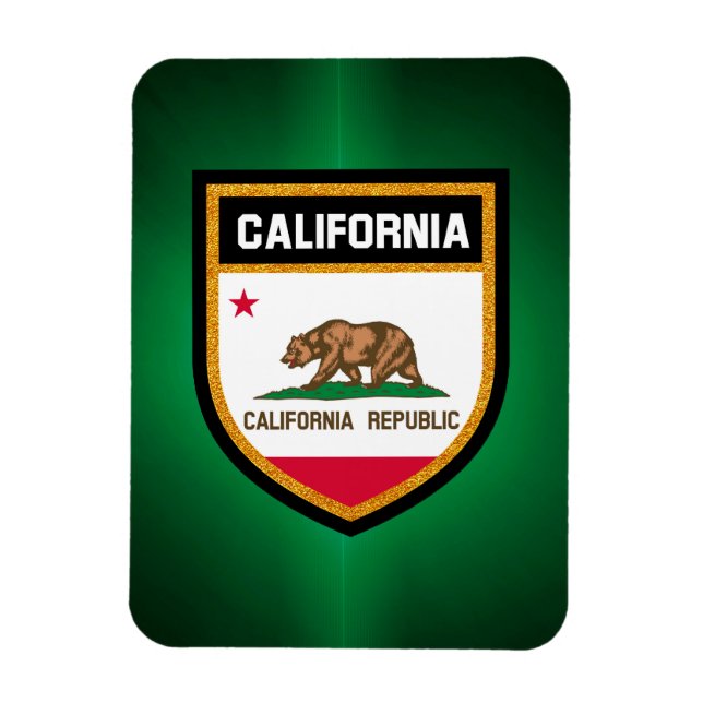 Kalifornien Flagga Magnet (Vertikal)