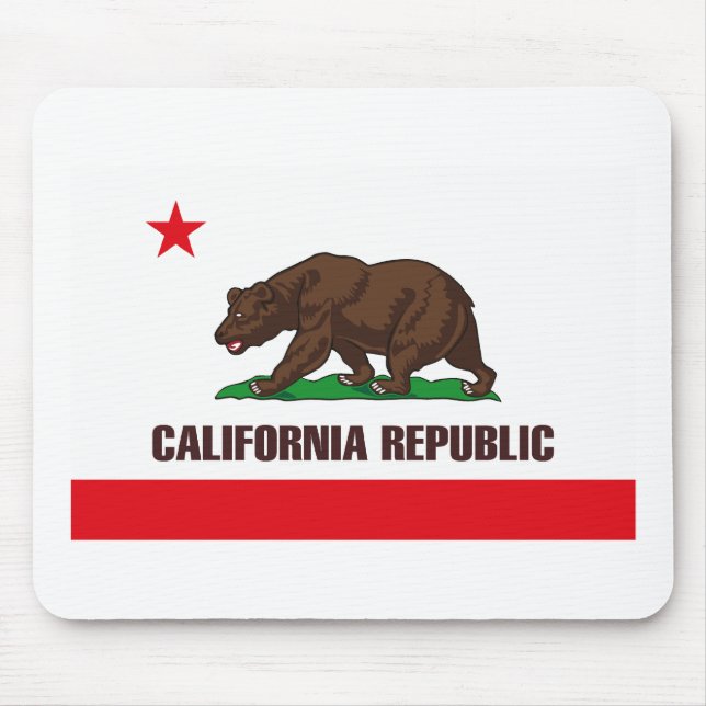Kalifornien flagga Mousepad Musmatta (Framsidan)